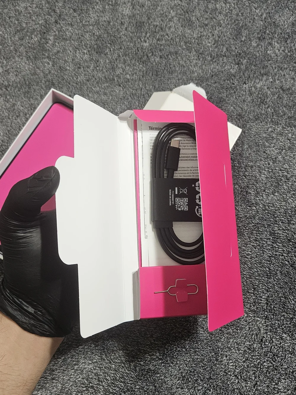 Pink USB-C Charging Cable - Brand Not Visible